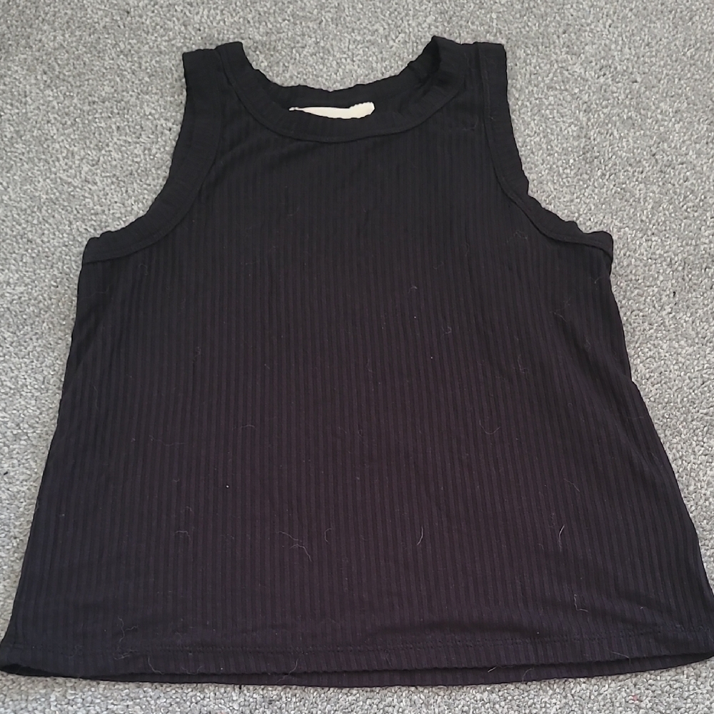 Black High Neck Womens Tank Top